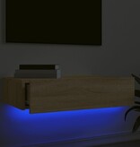 VidaXL Tv-meubel met LED-verlichting 60x35x15,5 cm sonoma eikenkleurig