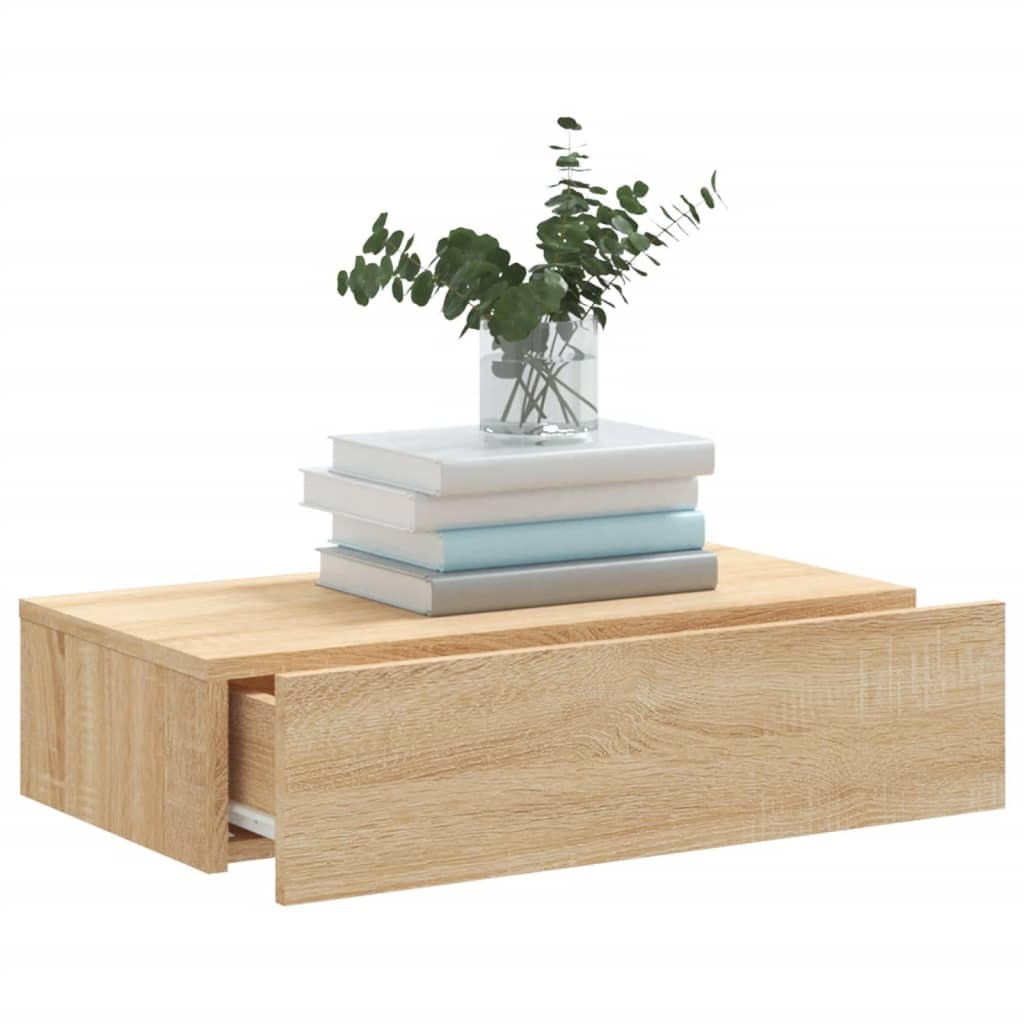 VidaXL Tv-meubel met LED-verlichting 60x35x15,5 cm sonoma eikenkleurig