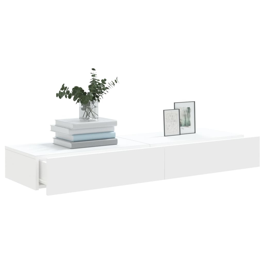 VidaXL Tv-meubelen 2 st met LED-verlichting 60x35x15,5 cm wit