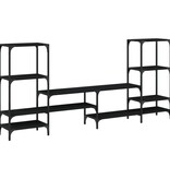 VidaXL Tv-meubel 206,5x28,5x95 cm bewerkt hout zwart