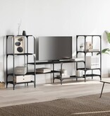 VidaXL Tv-meubel 206,5x28,5x95 cm bewerkt hout zwart