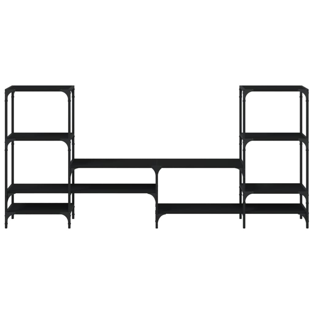 VidaXL Tv-meubel 206,5x28,5x95 cm bewerkt hout zwart