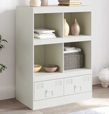 VidaXL Hoge kast 67x39x95 cm staal wit