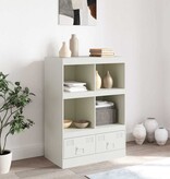 VidaXL Hoge kast 67x39x95 cm staal wit