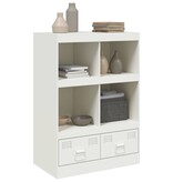 VidaXL Hoge kast 67x39x95 cm staal wit