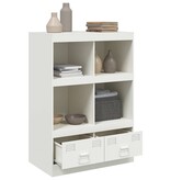 VidaXL Hoge kast 67x39x95 cm staal wit