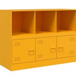 VidaXL Dressoir 99x39x73 cm staal mosterdgeel