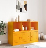 VidaXL Dressoir 99x39x73 cm staal mosterdgeel
