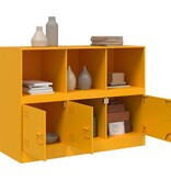 VidaXL Dressoir 99x39x73 cm staal mosterdgeel