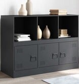 VidaXL Dressoir 99x39x73 cm staal antracietkleurig