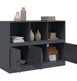VidaXL Dressoir 99x39x73 cm staal antracietkleurig