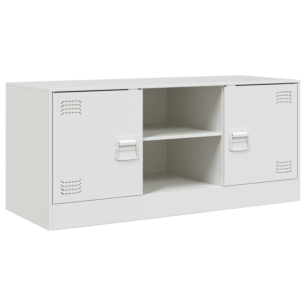 VidaXL Tv-meubel 99x39x44 cm staal wit
