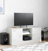 VidaXL Tv-meubel 99x39x44 cm staal wit