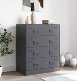 VidaXL Dressoir 67x39x83 cm staal antracietkleurig