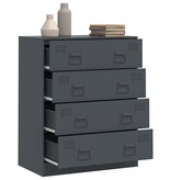 VidaXL Dressoir 67x39x83 cm staal antracietkleurig