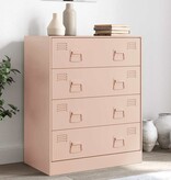 VidaXL Dressoir 67x39x83 cm staal roze