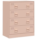 VidaXL Dressoir 67x39x83 cm staal roze