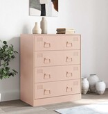 VidaXL Dressoir 67x39x83 cm staal roze