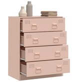 VidaXL Dressoir 67x39x83 cm staal roze