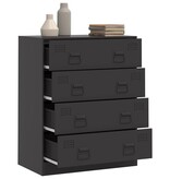 VidaXL Dressoir 67x39x83 cm staal zwart