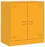 VidaXL Dressoir 67x39x73 cm staal mosterdgeel