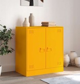 VidaXL Dressoir 67x39x73 cm staal mosterdgeel