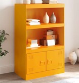 VidaXL Dressoir 67x39x107 cm staal mosterdgeel