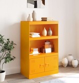 VidaXL Dressoir 67x39x107 cm staal mosterdgeel