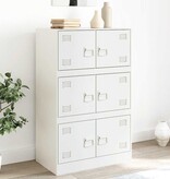 VidaXL Dressoir 67x39x107 cm staal wit