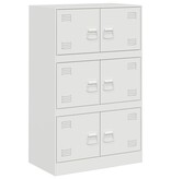 VidaXL Dressoir 67x39x107 cm staal wit