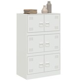 VidaXL Dressoir 67x39x107 cm staal wit