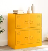 VidaXL Dressoir 67x39x73 cm staal mosterdgeel