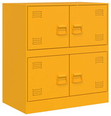 VidaXL Dressoir 67x39x73 cm staal mosterdgeel