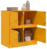 VidaXL Dressoir 67x39x73 cm staal mosterdgeel