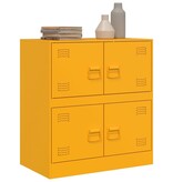 VidaXL Dressoir 67x39x73 cm staal mosterdgeel