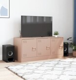 VidaXL Tv-meubel 99x39x44 cm staal roze