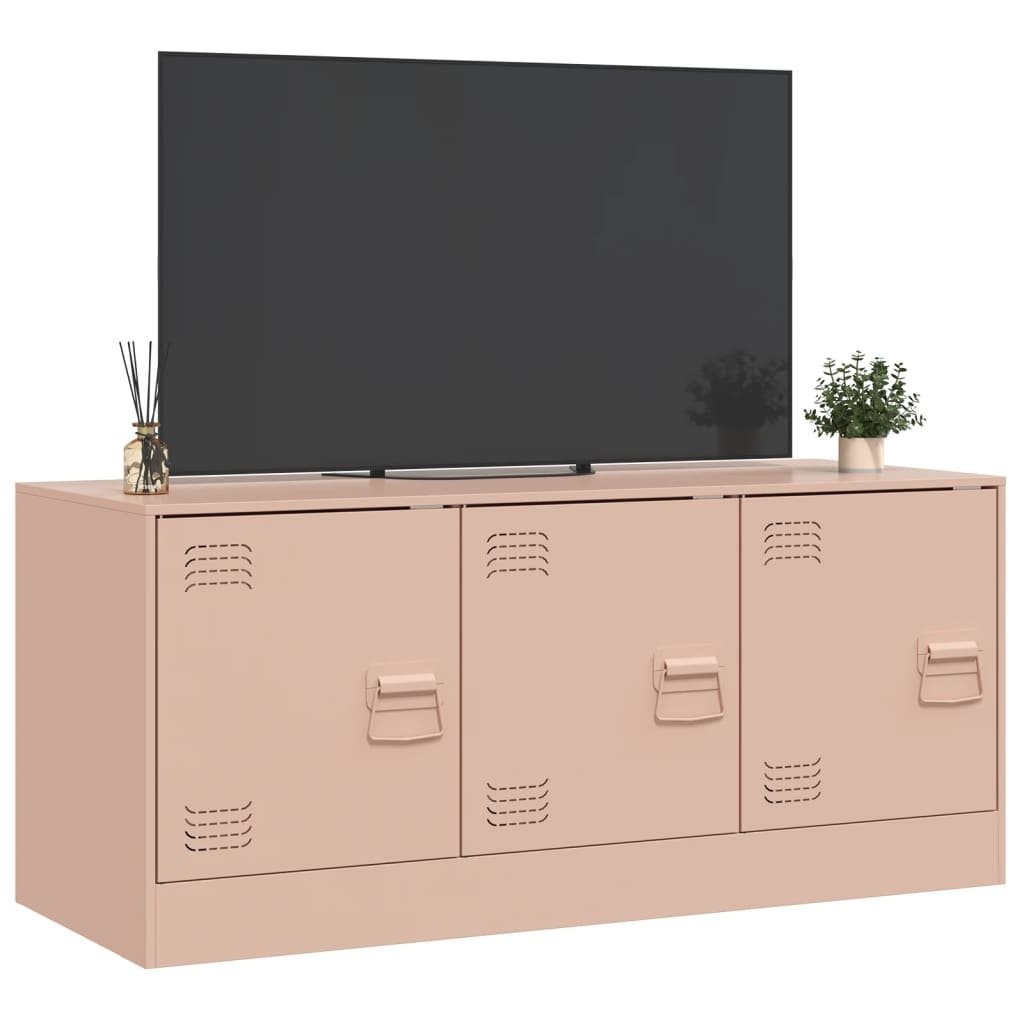 VidaXL Tv-meubel 99x39x44 cm staal roze