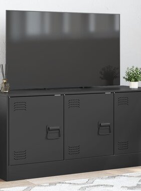 VidaXL Tv-meubel 99x39x44 cm staal zwart