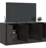 VidaXL Tv-meubel 99x39x44 cm staal zwart