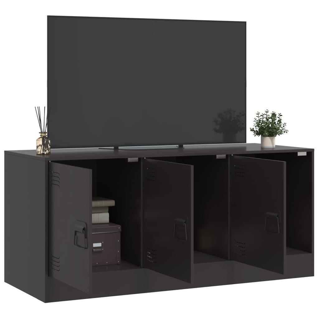 VidaXL Tv-meubel 99x39x44 cm staal zwart