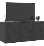 VidaXL Tv-meubel 99x39x44 cm staal zwart