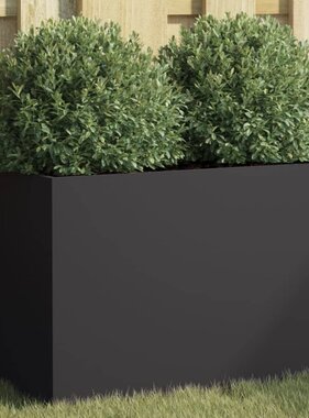VidaXL Plantenbak 62x40x39 cm staal zwart