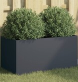 VidaXL Plantenbak 62x30x29 cm staal antracietkleurig