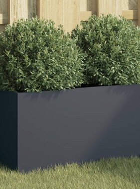 VidaXL Plantenbak 62x30x29 cm staal antracietkleurig