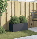 VidaXL Plantenbak 62x30x29 cm staal antracietkleurig
