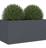 VidaXL Plantenbak 62x30x29 cm staal antracietkleurig