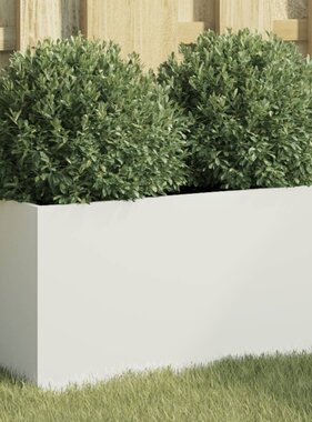 VidaXL Plantenbak 62x30x29 cm staal wit