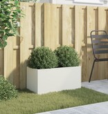 VidaXL Plantenbak 62x30x29 cm staal wit
