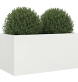 VidaXL Plantenbak 62x30x29 cm staal wit