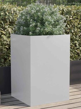 VidaXL Plantenbak 52x48x75 cm gegalvaniseerd staal zilverkleurig